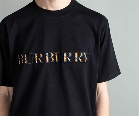 Burberry Sabeto Check Logo Tee In Black 